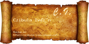 Czibula Iván névjegykártya