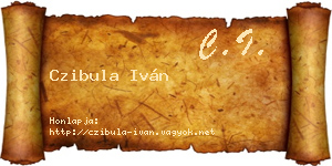 Czibula Iván névjegykártya